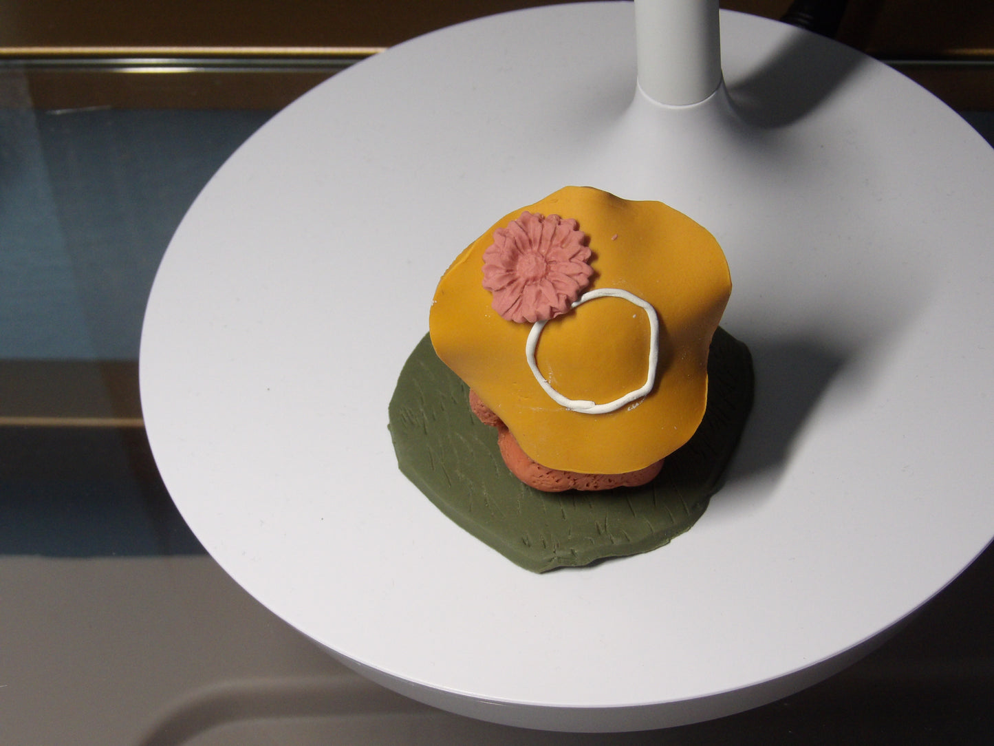 Teddy Bear With Sun Hat Mini Sculpture