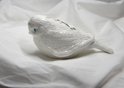 White Dove Statue With Flower