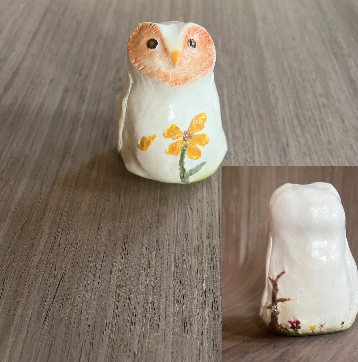 White Small Barn Owl Figurine